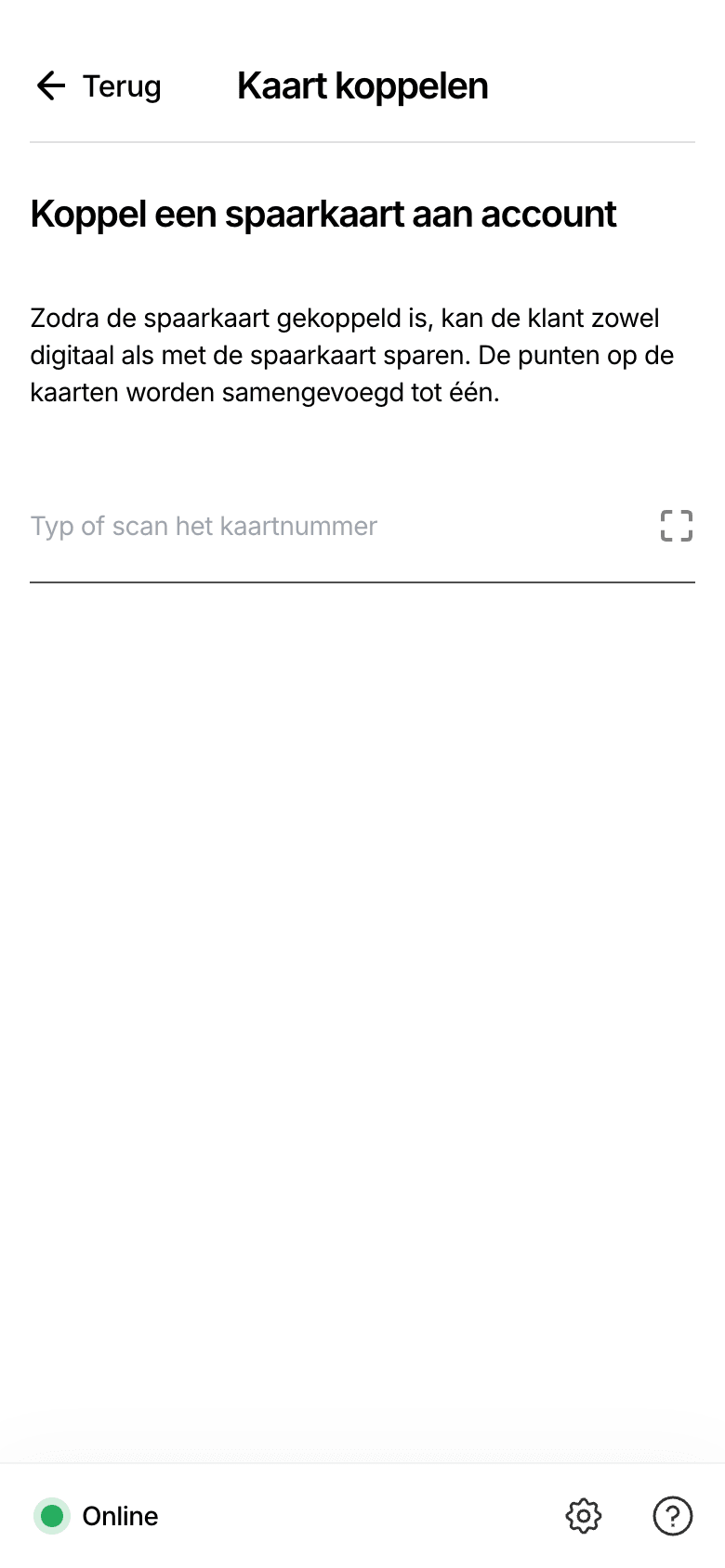 Het scherm Kaart koppelen