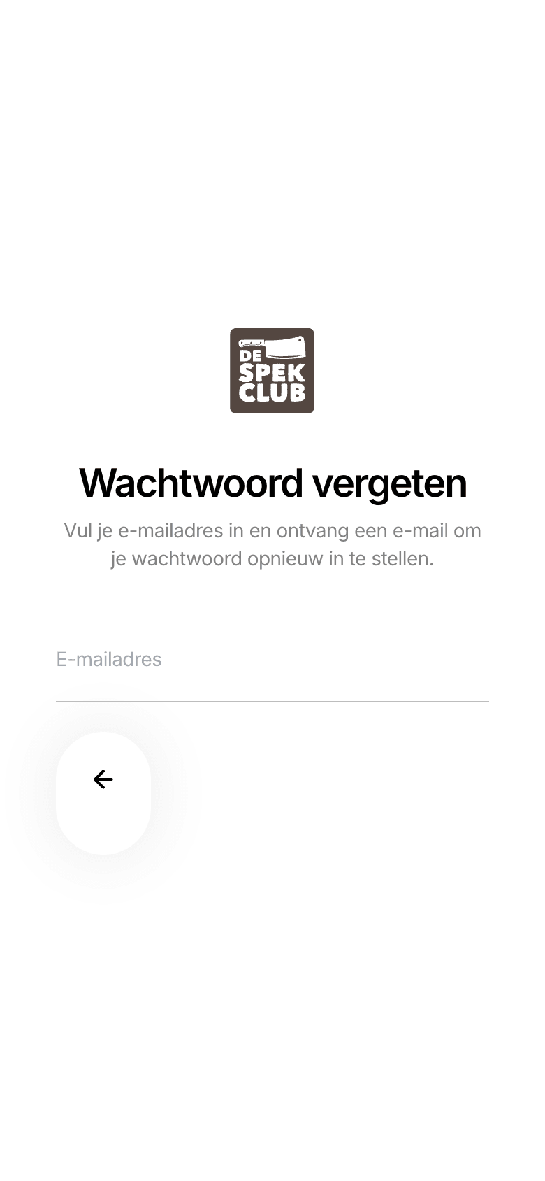Het scherm Wachtwoord vergeten