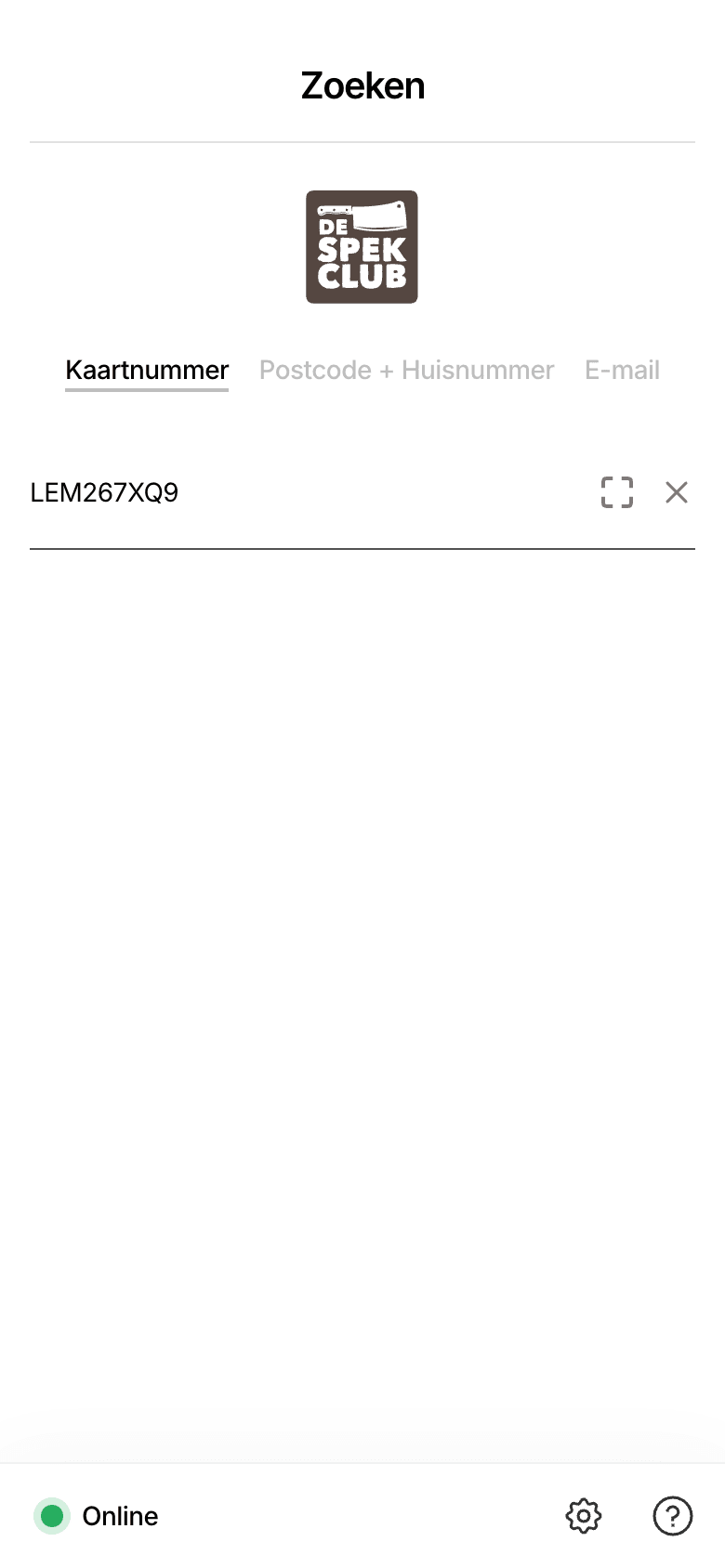 Zoeken op kaartnummer